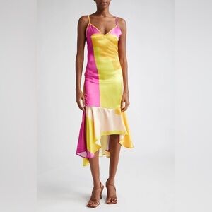 HOUSE OF AAMA x Gianni Lee Original Sunrise Print Satin Slipdress